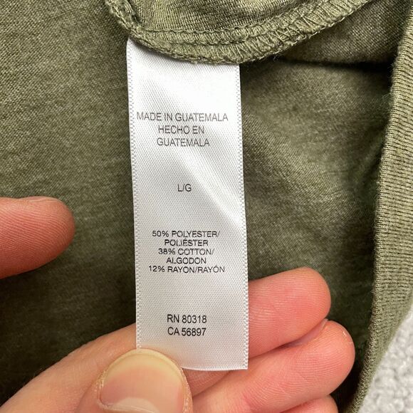 Lucky Brand Graphic T-Shirt Mens Large Green Crew Neck Short Sleeve Casual Tee - Picture 3 of 11